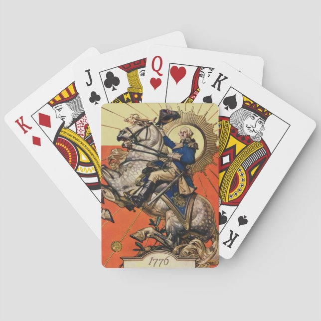 George Washington über Horseback Spielkarten (Rückseite)