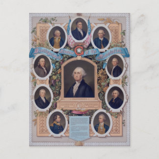 George Washington und die Freimaurer der Revolutio Postkarte