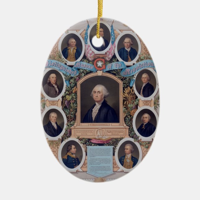 George Washington und die Maurer der Revolution Keramikornament (Vorne)
