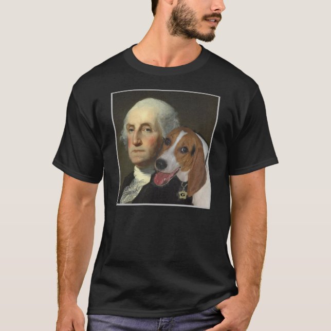 George Washington und sein Foxhound T-Shirt (Vorderseite)