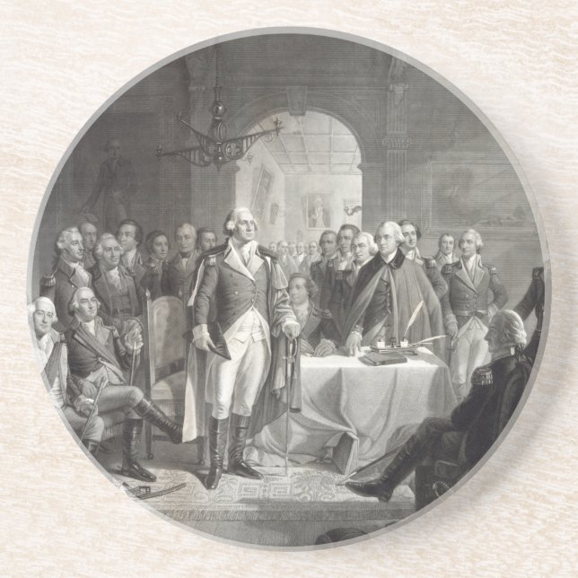 George Washington und sein Untersetzer der Generäl (Vorne)