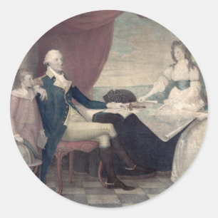 George Washington und seine Familie Aufkleber