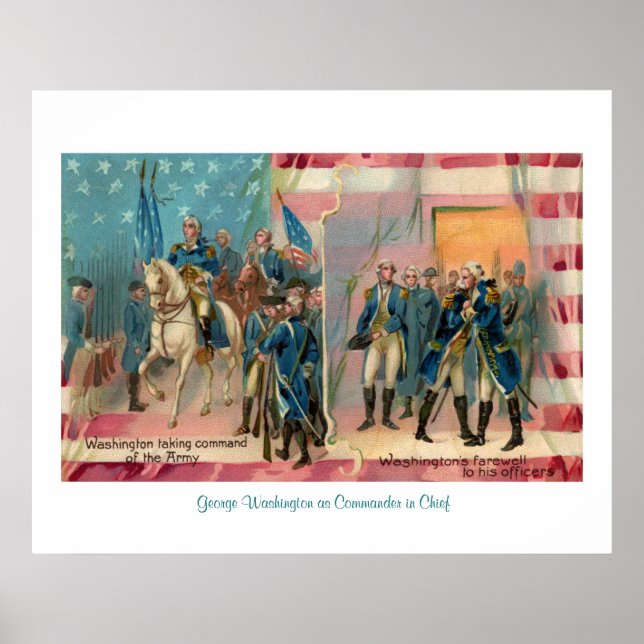 George-Washington-und-Truppen-Poster Poster (Vorne)