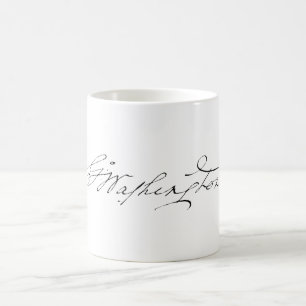 George Washington Unterschrift Autogramm Präsident Kaffeetasse