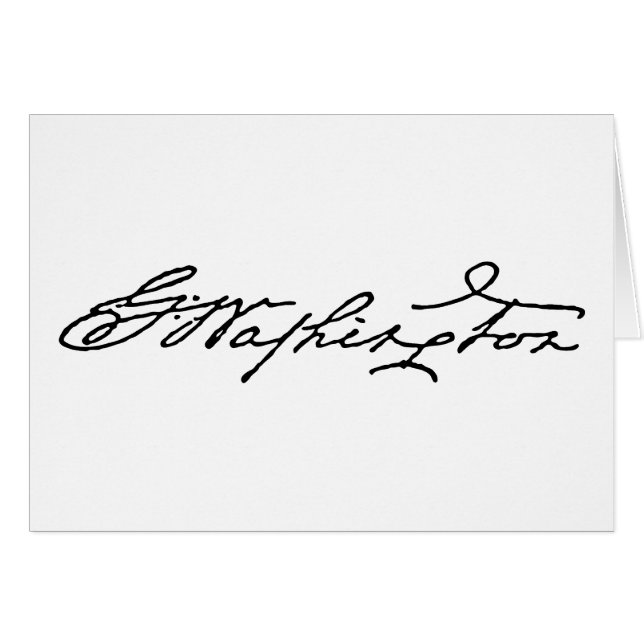 George Washington-Unterzeichnung (Vorderseite (Horizontal))
