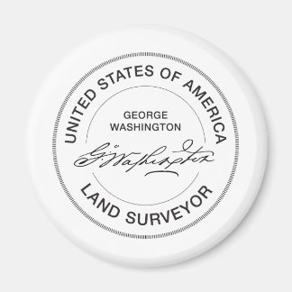 George Washington USA Land Surveyor Siegel Magnet