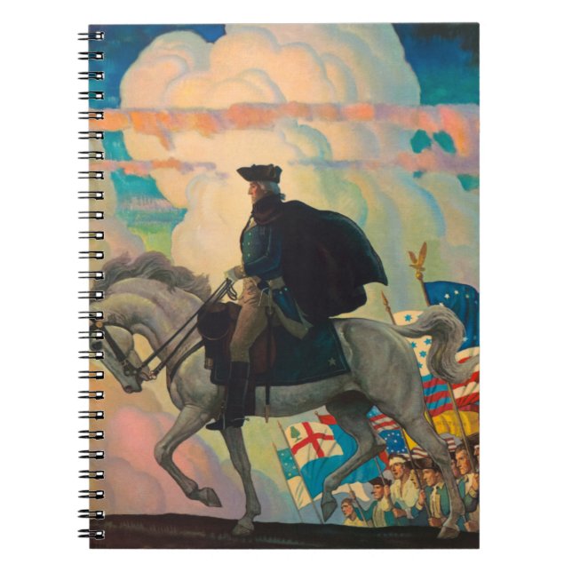 George Washington von Newell Convers Wyeth Notizblock (Vorderseite)