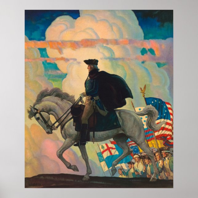 George Washington von Newell Convers Wyeth Poster (Vorne)