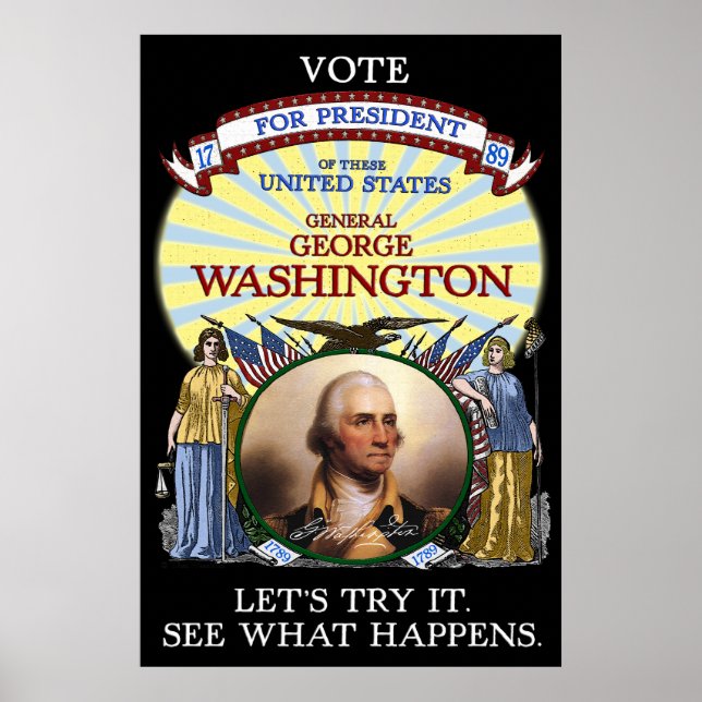 George Washington Wahl 1789 Poster (Vorne)