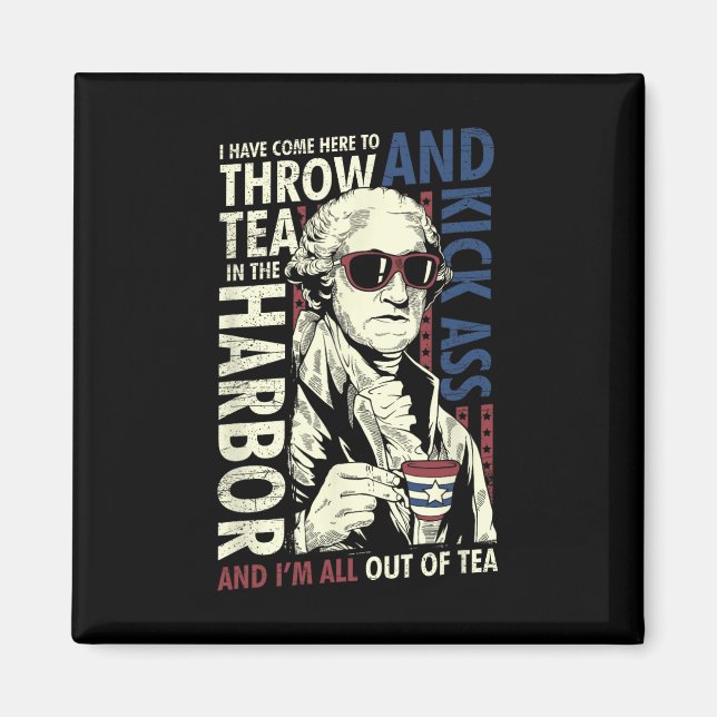 George Washington warf Tee am 4. Juli Magnet (Vorne)