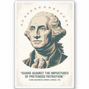 George Washington Zitat Amerikanischer Präsident K Aufkleber