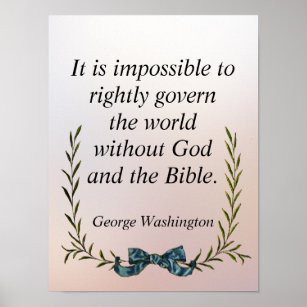 George Washington Zitat Regierung und Religion Poster