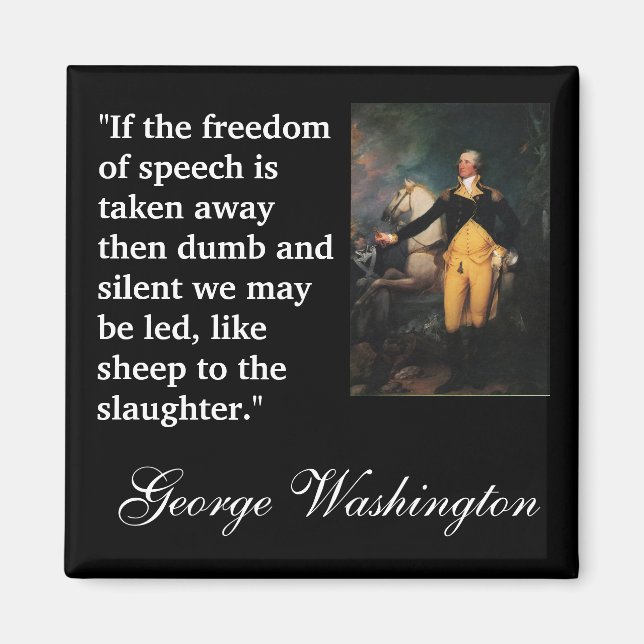 George Washington Zitat ""Wenn die Freiheit von... Magnet (Vorne)
