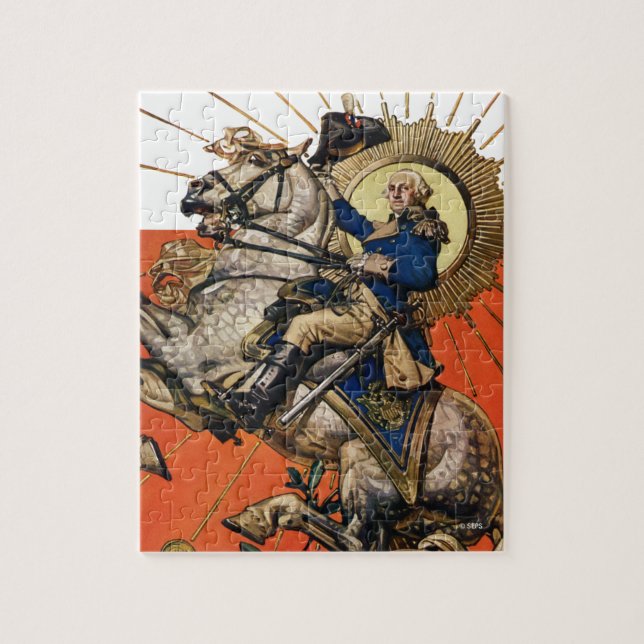 George Washington zu Pferd (Vertikal)