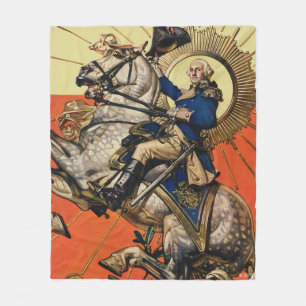 George Washington zu Pferd Fleecedecke