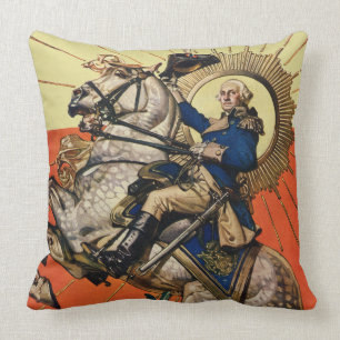 George Washington zu Pferd Kissen