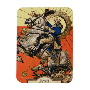 George Washington zu Pferd Magnet
