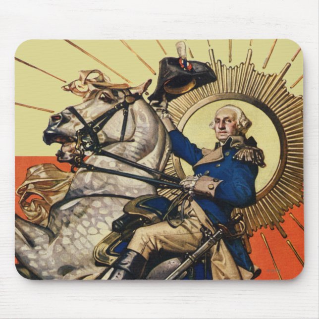 George Washington zu Pferd Mousepad (Vorne)