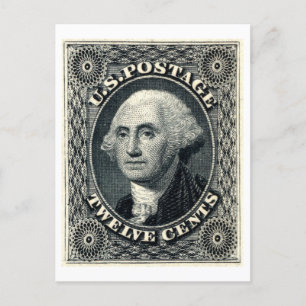 George Washington Zwölf Cent US Postage Postkarte