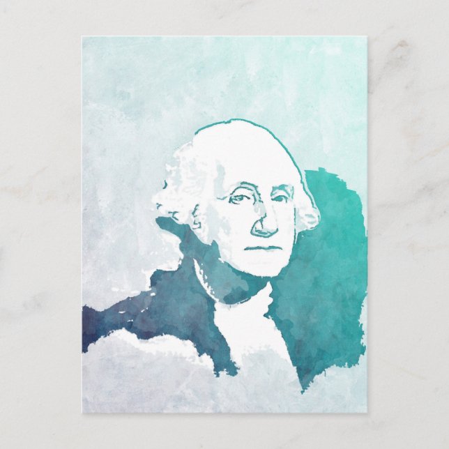 George- WashingtonPop-Kunst-Porträt Ankündigungspostkarte (Vorderseite)