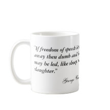 George- Washingtonporträt u. Zitat-Tasse