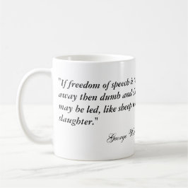 George- Washingtonporträt u. Zitat-Tasse Kaffeetasse