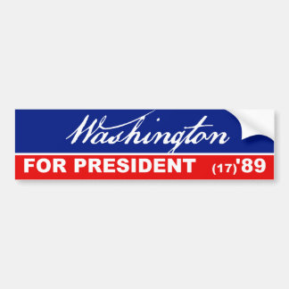 George- Washingtonpräsident Autoaufkleber 1789