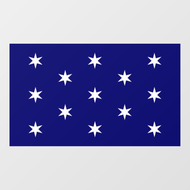 George Washingtons Kommandeur in der Chefflagge Fensteraufkleber (Blatt)
