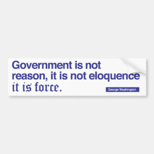 George Washingtonzitat/-BLAU auf Weiß Autoaufkleber