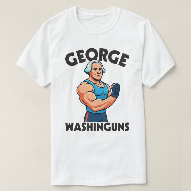 George Washinguns Cartoon Gym Flex Tee (Design vorne)