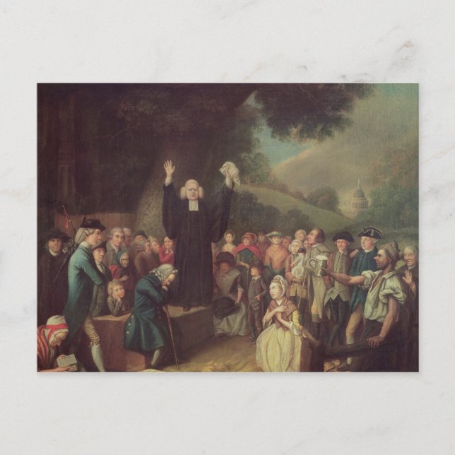 George Whitefield predigt Postkarte (Vorderseite)