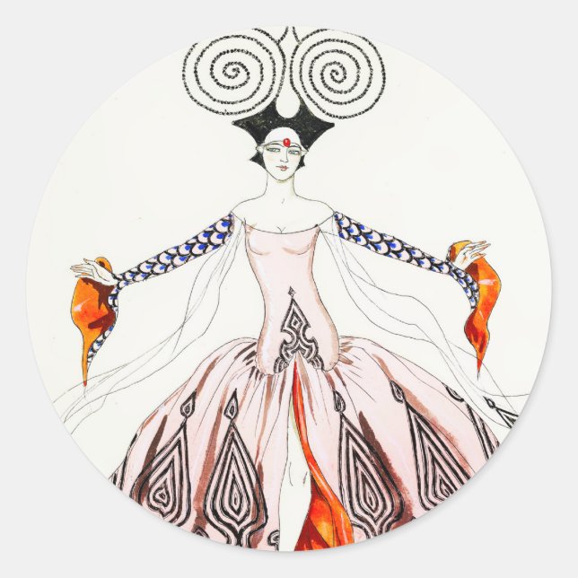 Georges Barbier Art Deco Fashion Stickers (Vorderseite)