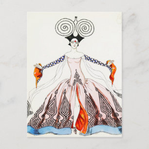 Georges Barbier Art Deco Mode Postkarte