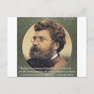 Georges Bizet Religion Scham Zitat Geschenke & Kar Postkarte