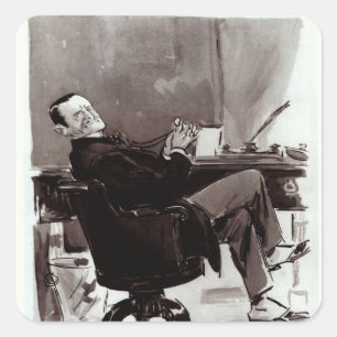 Georges Courteline Quadratischer Aufkleber
