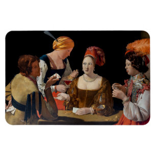 Georges de la Tour - Betrug mit dem Karo-Ass Magnet