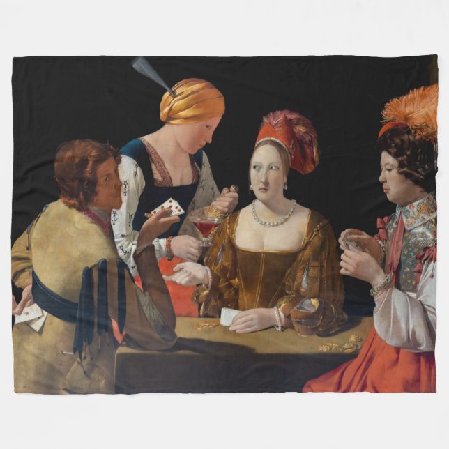 Georges de la Tour - Cheat with Ace of Diamonds Fleecedecke (Vorderseite (Horizontal))