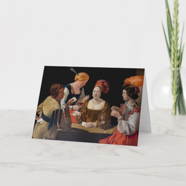 Georges de la Tour - Cheat with Ace of Diamonds Karte (Vorderseite)