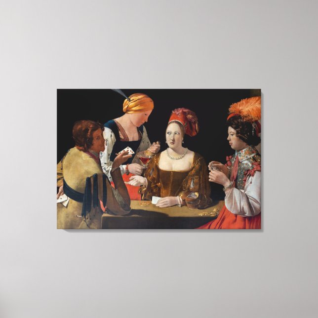 Georges de la Tour - Cheat with Ace of Diamonds Leinwanddruck (Vorderseite)