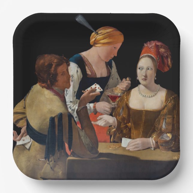 Georges de la Tour - Cheat with Ace of Diamonds Pappteller (Vorderseite)