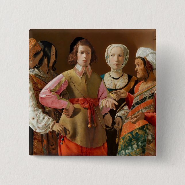 Georges de la Tour - Die Wahrsagerin Button (Vorderseite)