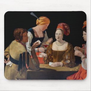 Georges de la Tour - Falschspieler mit Karo-Ass Mousepad