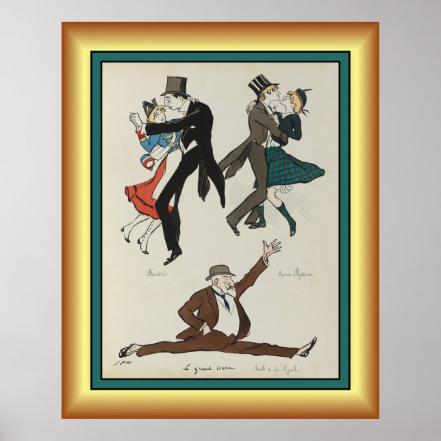 Georges Goursat ~ Paris Belle Époque ~1913 ~ Post Poster (Vorne)