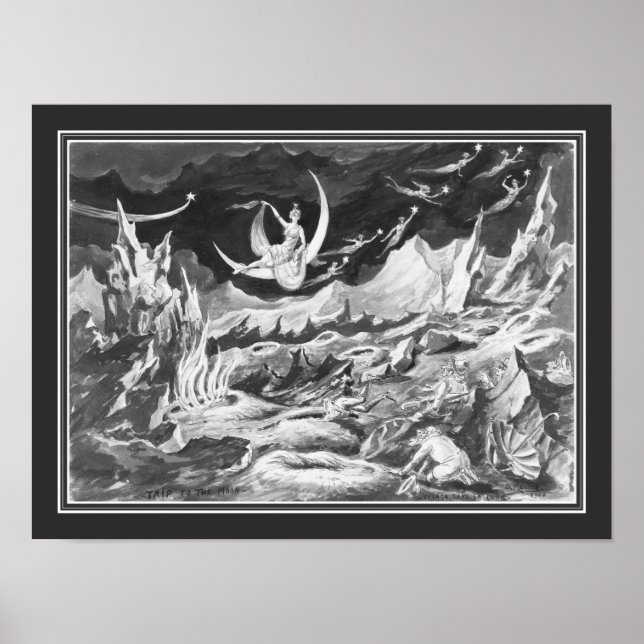 Georges Méliès "Trip to the Moon" ca. Poster (Vorne)