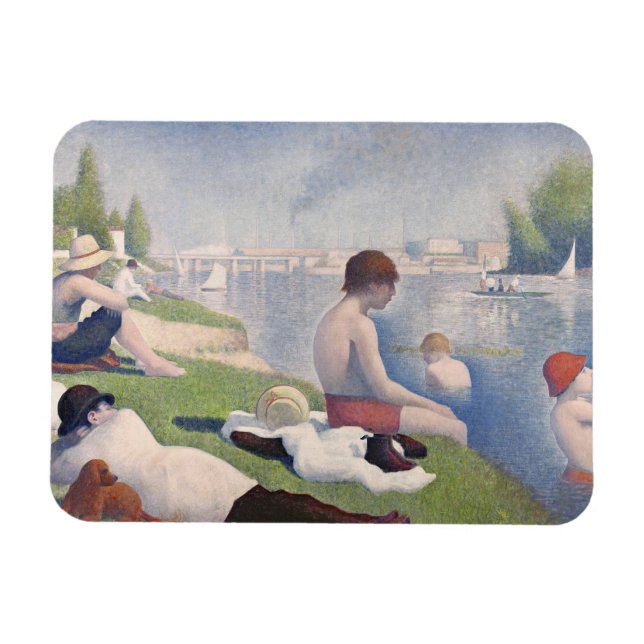 Georges Pierre Seurat | Bathers at Asni � res, 188 Magnet (Horizontal)