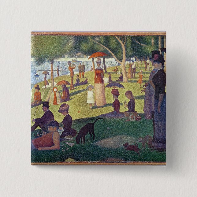 Georges Pierre Seurat | Sonntagnachmittag am i Button (Vorderseite)