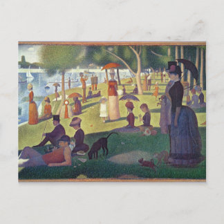 Georges Pierre Seurat | Sonntagnachmittag auf dem  Postkarte