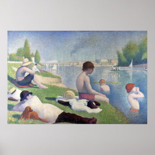 Georges Seurat - Badende bei Asnieres Poster