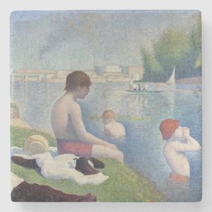 Georges Seurat - Badende bei Asnières Steinuntersetzer