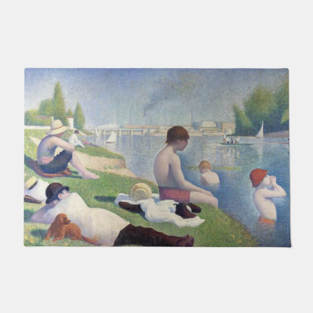 Georges Seurat - Bathers at Asnieres Fußmatte (Vorderseite)